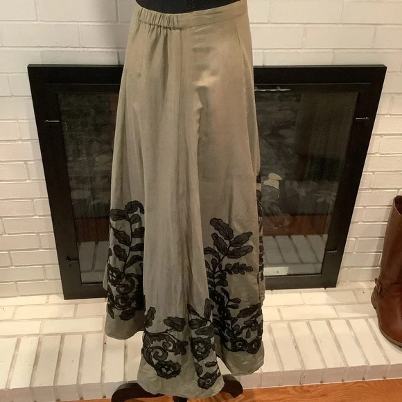 #102 Gorgeous Chicos Cotton/Silk Skirt Sz 4 - Picture 4 of 8